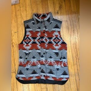 Staccato Red and Gray Patterned Vest